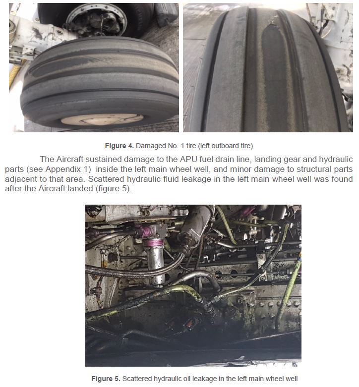 A6-FDS Damaged Tyre