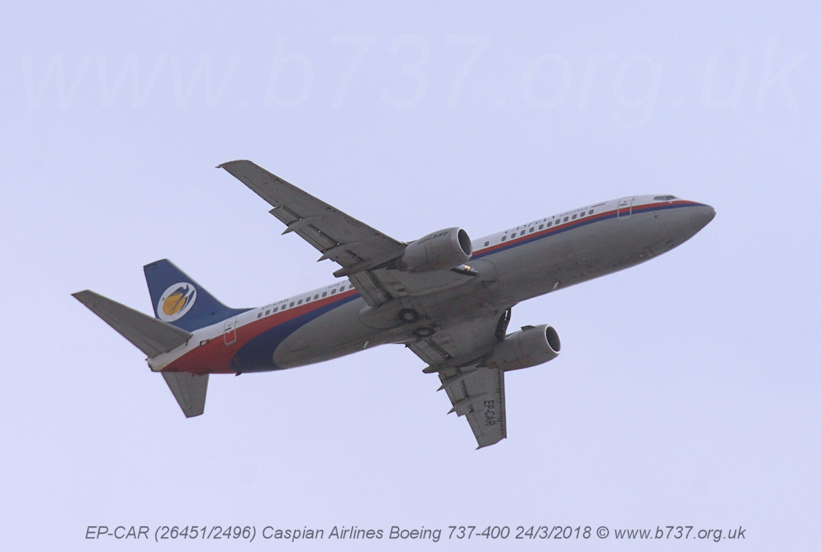EP-CAR Caspian Airlines Boeing 737-400